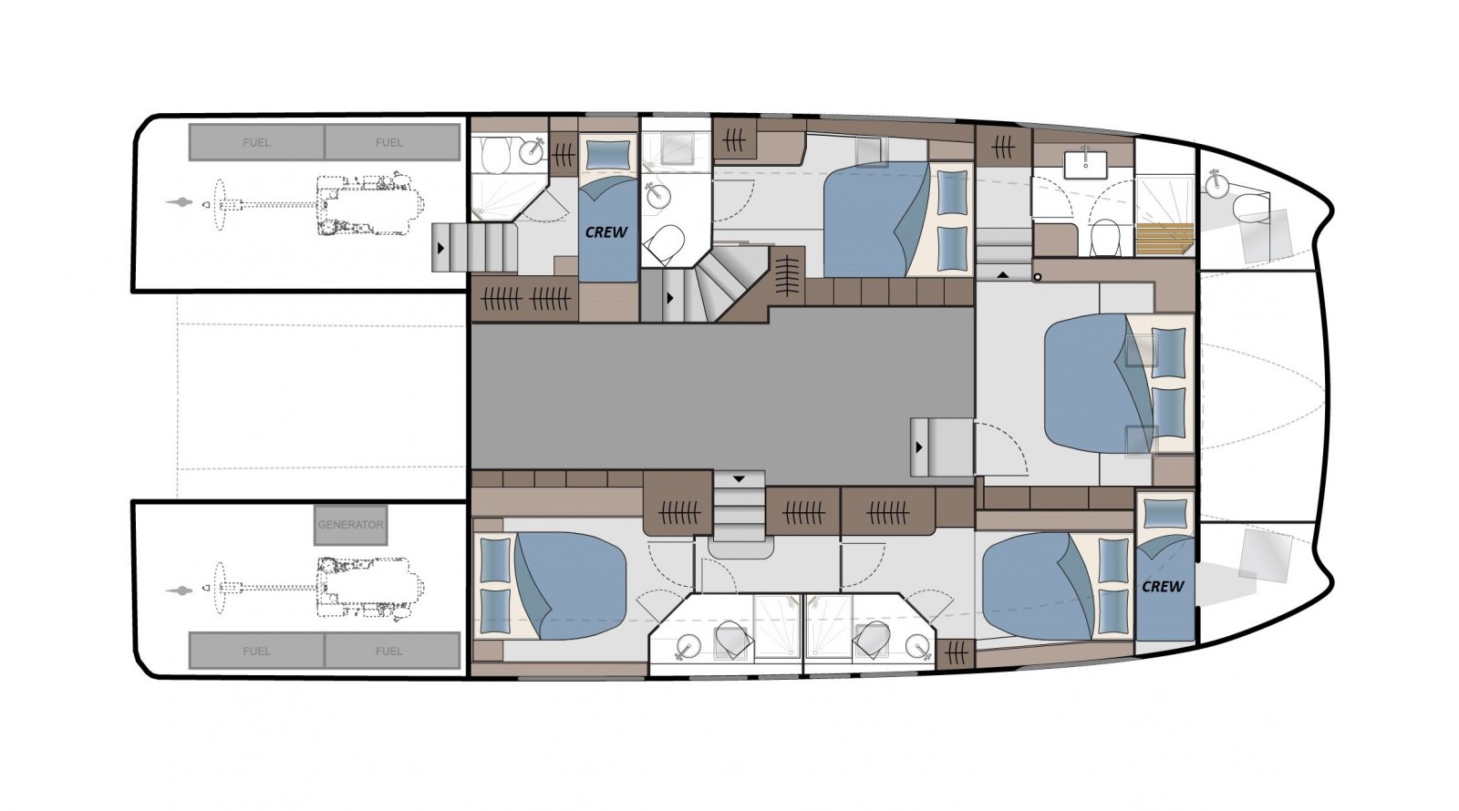 Power Alegria 67 plan/layout